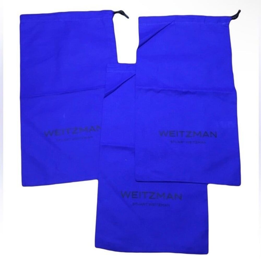Stuart Weitzman Three (3) Royal Blue Drawstring Dust Garment bags Lightweight